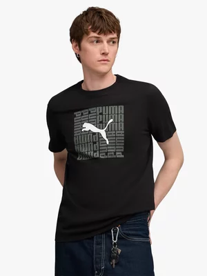 Puma Mens Graphic Box Black Tee