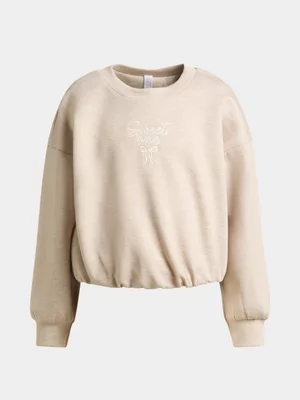 Exact Older Girl's Natural Soft Touch Bubble Sweat Top 