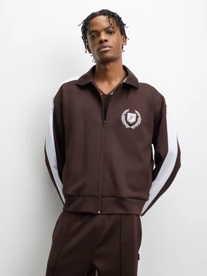 The FIX Men's Choc Co-ord Preppy Tracktop