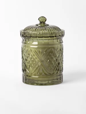 Fresh Lawn Cut Glass Fragranced Lidded Jar Candle