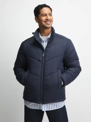 Exact Men's Navy Puffer Jacket