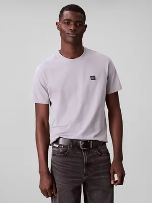 Men's Calvin Klein Grey Badge 30S Jersey Classic T-Shir