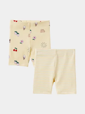 Cotton On Kids 2-Pack Essential Bike Shorts