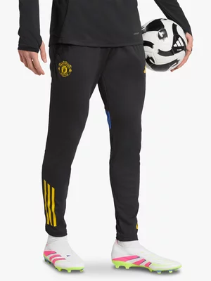 adidas Mens Manchester United Tiro Training Black/Yellow Pants