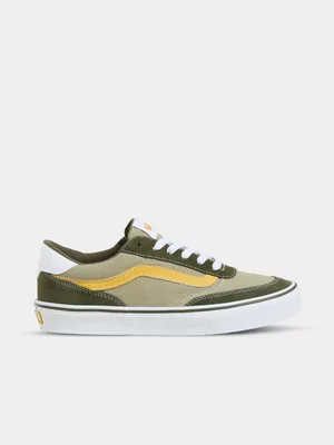 Vans Mens Brooklyn LS Green/Yellow/White Sneakers 