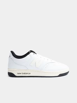 Mens New Balance BB80 White/Black Sneaker
