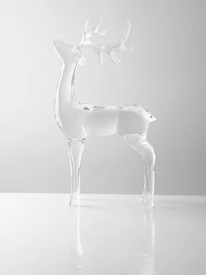 Clear Perspex Reindeer Decoration 18.5 x 38cm