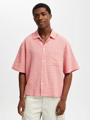 Men's Cotton On Red Ventura Short Sleeve Shirt
