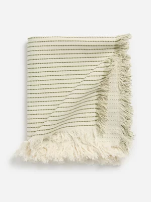 Jet Home Cream And Olivine Dobby Runner 6x8cm