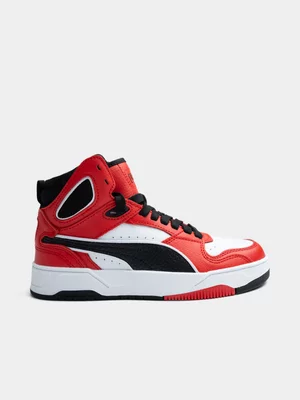 Women's Puma Rebound Mid Red/Black Sneaker