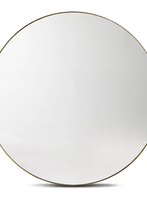 Round Wall Mirror Gold 120cm