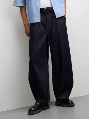 The FIX Men's Indigo Wash 100% Cotton Barrel Jeans