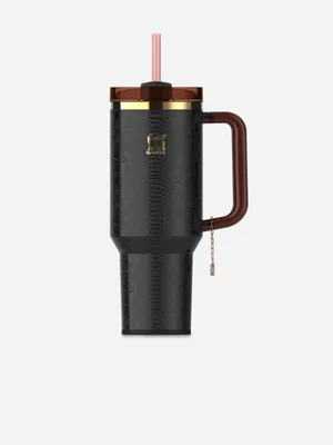 Stanley Quencher Luxe H2.0 FlowState Tumbler Black Snakeskin 1.18L
