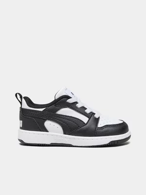 Puma Junior Infant Rebound White/Black Low Sneakers 