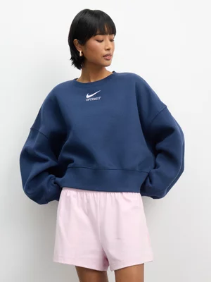 Nike Women's NSW Phoenix Fleece Oversized Navy Crew