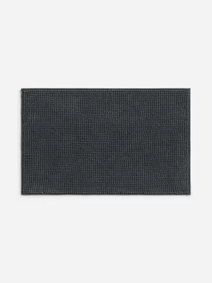 Jet Home Charcoal Micro Chenille Bathmat