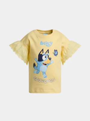 Jet Younger Girls Yellow Bluey T-shirt