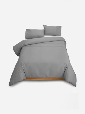 Volpes Astoria Egyptian Cotton 300tc Grey Duvet Cover Set