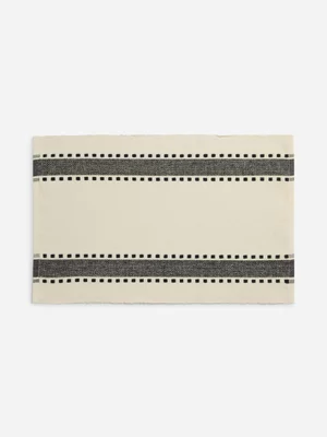 Jet Home Cotton Placemat Black 