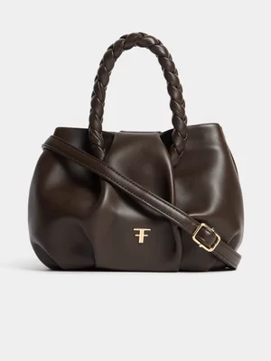 FF Braided Handle Crossbody Bag