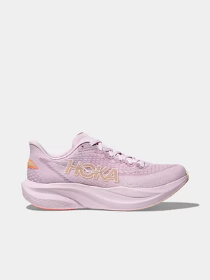 HOKA Womens Mach 7 Lilac Cream/Tangerine Running Shoes