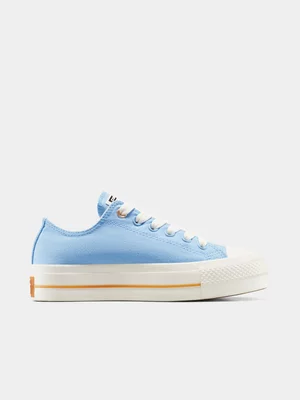 Converse Women's CTAS Platform Lift Low Blue Sneaker