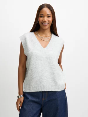 Exact Women's Grey Knitwear Vest