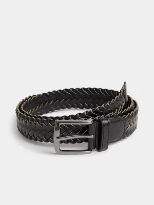 Exact Men's Black Woven Belt 
