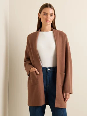 Women's Iconography Edge To Edge Coatigan Taupe