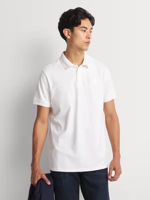 Fabiani Men's White Pique Crest Polo Shirt 