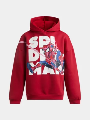 Jet Younger Boys Red Spiderman Hoody