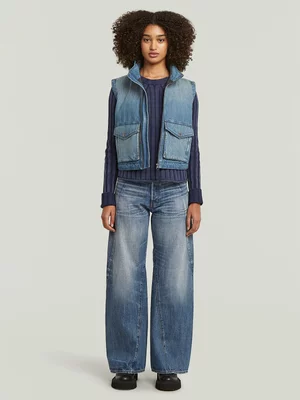 G-Star Women's Contor 3D Wide Denim Blue Jeans