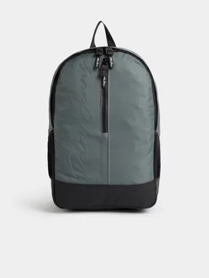 Relay Jeans Men's Centre Zip Grey Backpack