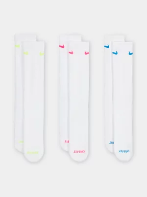 Nike Unisex 3-Pack Everyday Plus Cushioned White Sock