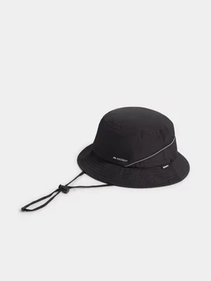 Redbat Unisex Nylon Pipping Bucket Black Hat
