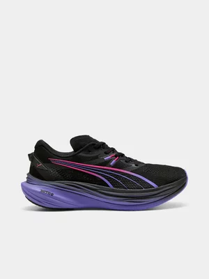 Puma Mens Deviate Nitro 3 Black/Purple Running Shoes 