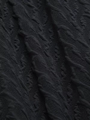 The FIX Men's Black Textured Co-Ord Pants