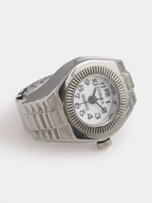 The FIX Unisex Silver Watch Ring 