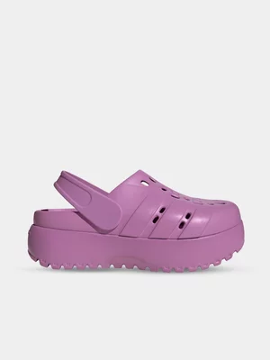 adidas Womens Purple Platform Clogs