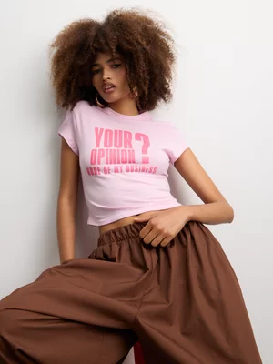 The FIX Women's Pink Your Opinion Graphic Top