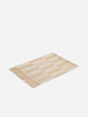 Jet Home Warm Sand Abstract Stripe Throw 125x150cm