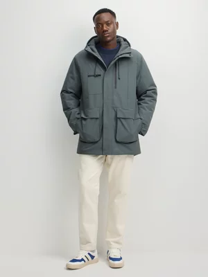 Markham Men's Regular Fit Petrol Parka Jacket 