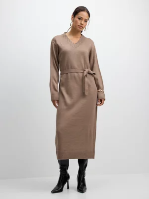 Jet Women’s Brown Knitwear Jersey Dress