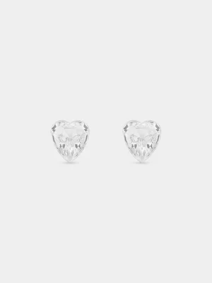 Studex Sensitive Stainless Steel Crystal Heart Stud Earrings 