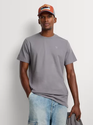 Relay Jeans Men's Regular Fit Midweight Grey Everyday T-Shirt