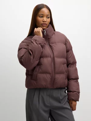 Exact Women's Brown Puffer Jacket