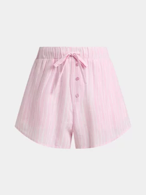 Girls Stripe Drawstring Shorts