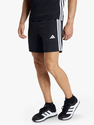 adidas Mens Basic 3-Stripes Woven Black Shorts