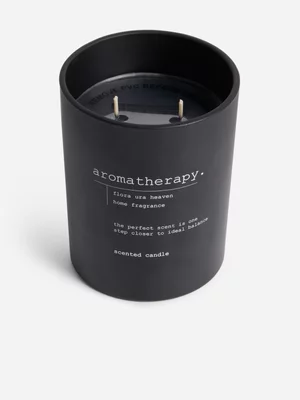 Jet Home Black Scented Slogan Candle