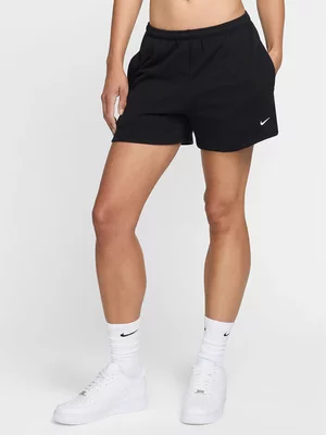 Nike Women's NSW Chill Terry Mid-Rise 10cm French Terry Black Shorts